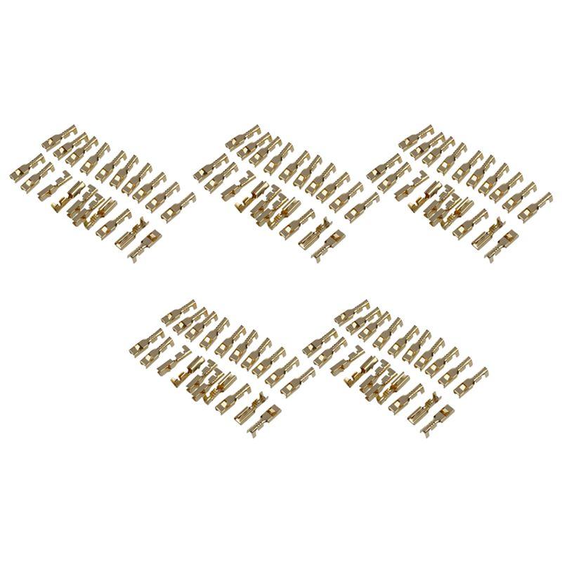 

ABUL-100 Pcs Female Spade Cable Wire Terminals For 2.8Mm Connectors золотий