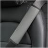 Embossed Fiber Leather Car Seat Belt Shoulder Strap Cover 1Pc Decompression Comfort Easy To Clean for Daily Use 1PCS