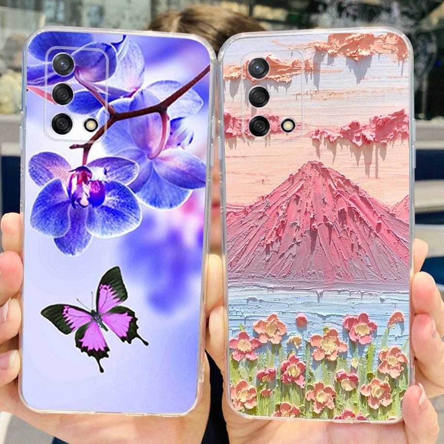 For OPPO A74 4G Case CHP2219 Cover Popular Flower Art Painted Soft Silicone Case For OPPO A95 4G Reno6 Lite CHP2365 OPPOA74 Etui