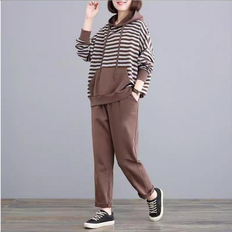 Suit Spring and Autumn Fashion Plus Size Loose and Thin Belly Covering Suit Female Trend