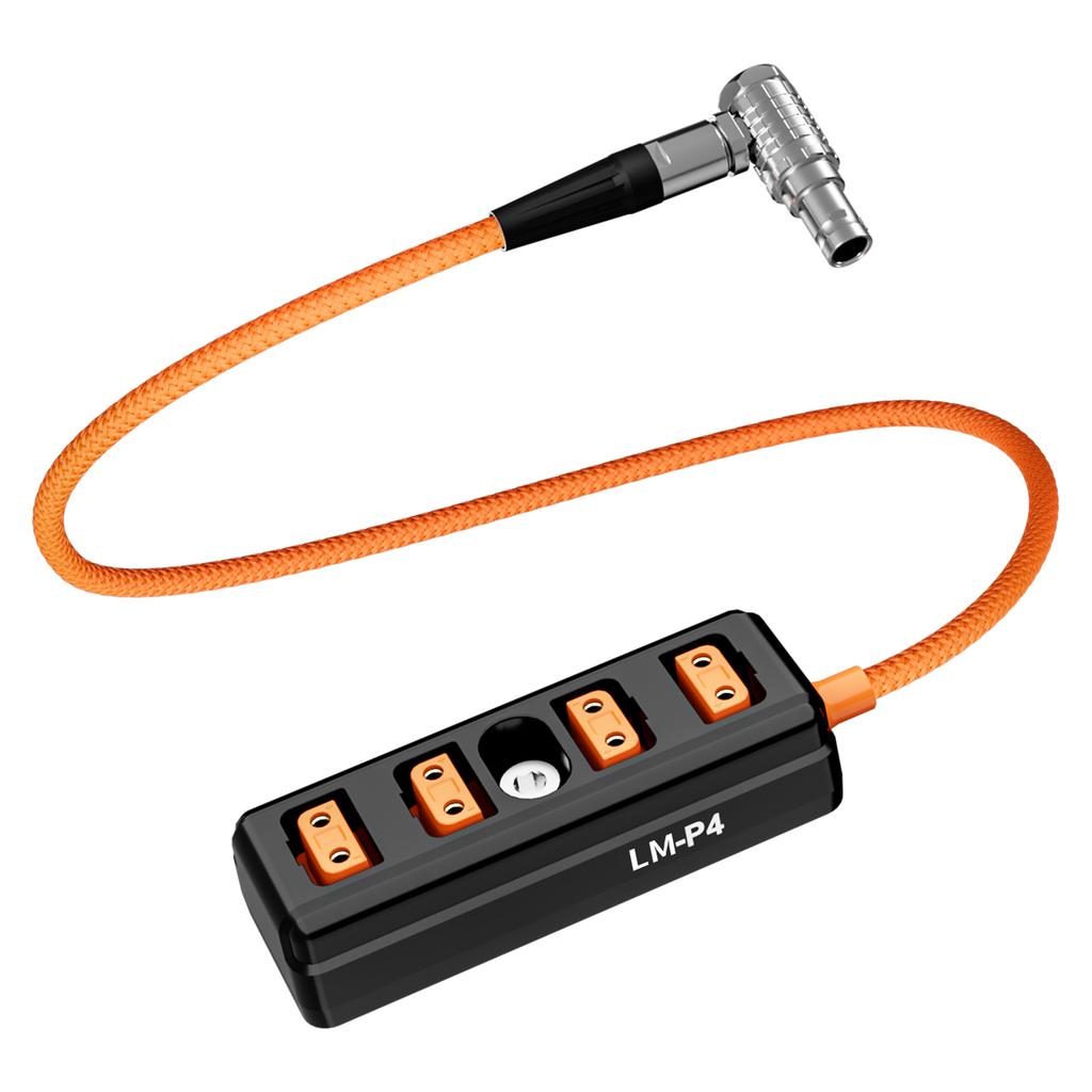 Power Cable Splitter 2 Pin Lemo Plug to 4 Ports D Tap Power Splitter for Select RED Camera