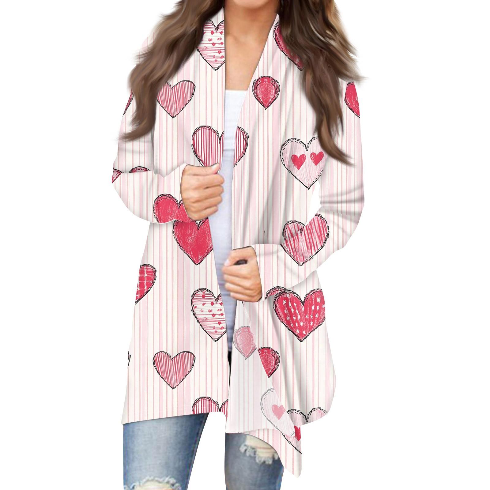 

Жіноче модне повсякденне пальто з кардиганом середньої довжини з принтом M бежевий