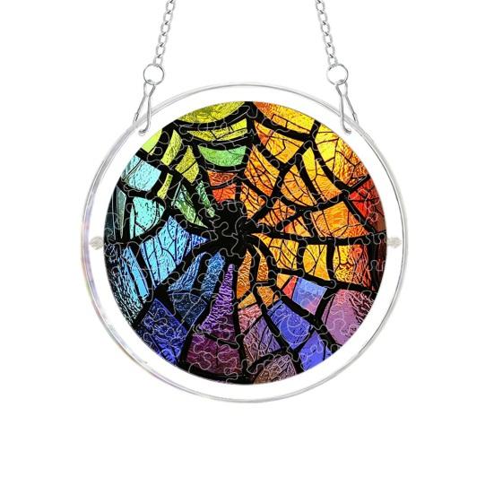 Halloween Acrylic Puzzle Suncatcher Window Hanging7.87 Inch Sun Catcher Window Decoration Ornament Ideal