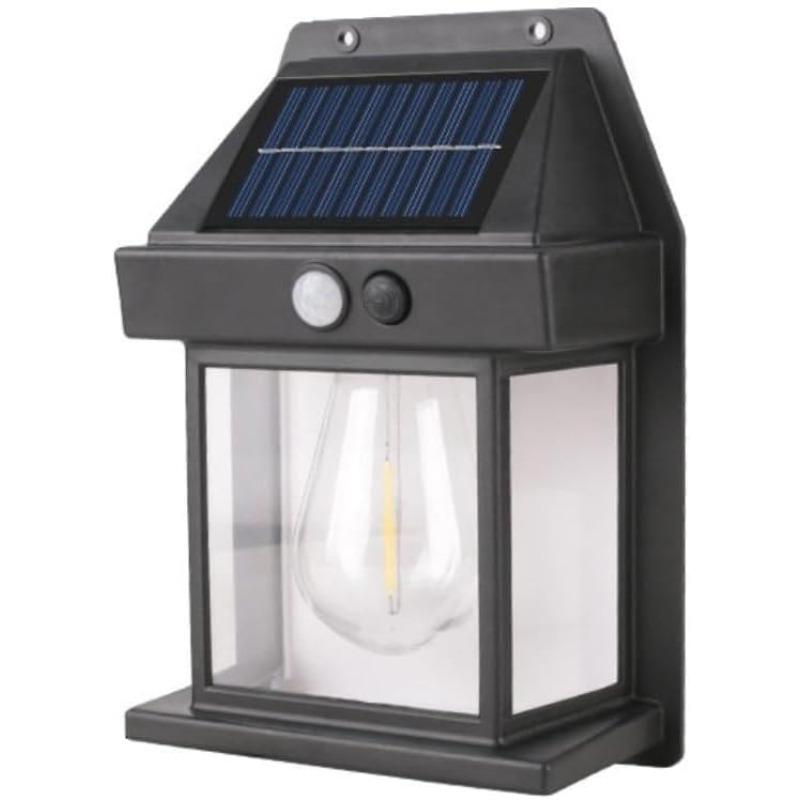 Solar Wall Lights Outdoor, Waterproof Motion Sensor Solar Powered Wall Lights with 3 Lighting Modes, Auto On/Off, for Porch, Patio, Fence, Garage
