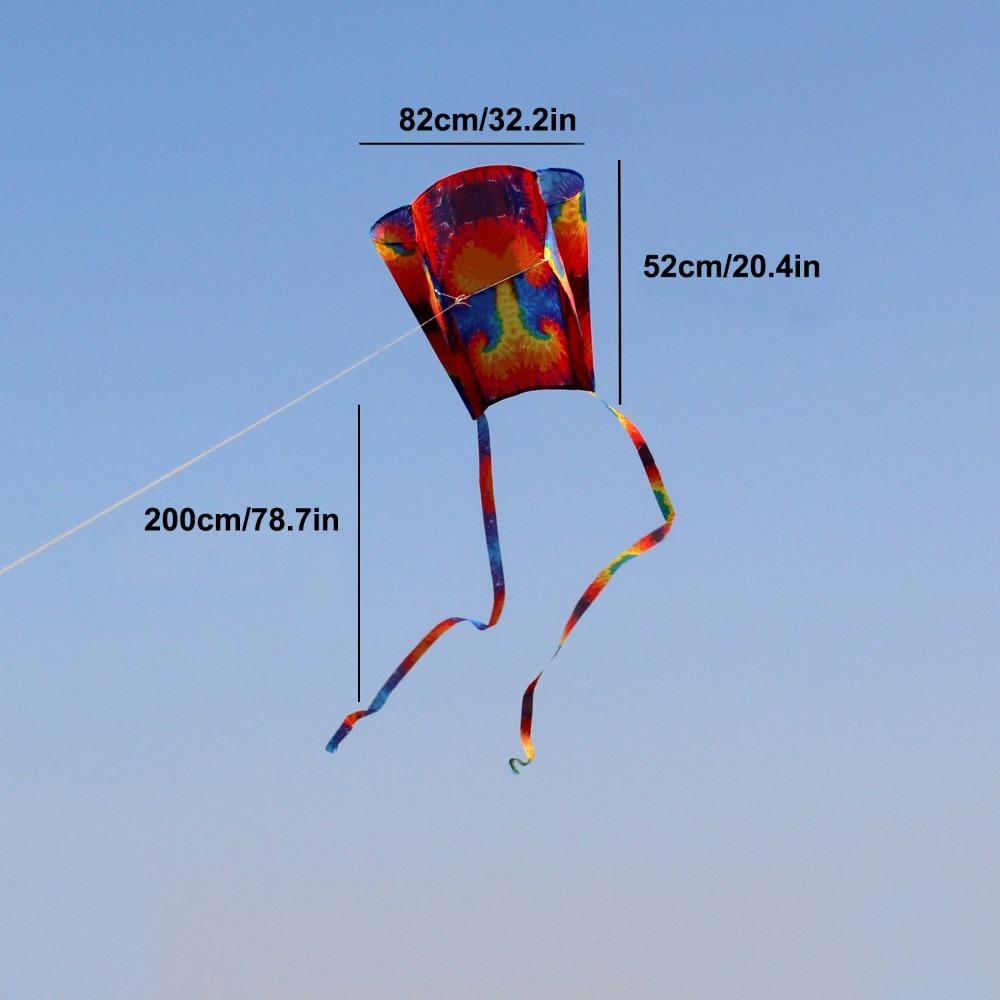 Neuer Easy Fly Regenbogen-Gleitschirmdrachen mit Drachenleine aus reißfestem Polyester. Taschendrachen mit gutem Flugverhalten und langem Schwanz. Ideal für Outdoor-Aktivitäten.
