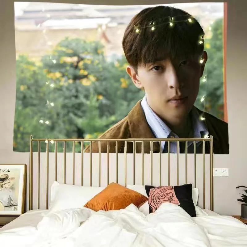 Celebrity support tapestry polyester wall hanging Kpop style fan decoration bedroom dormitory photos wall background decoration