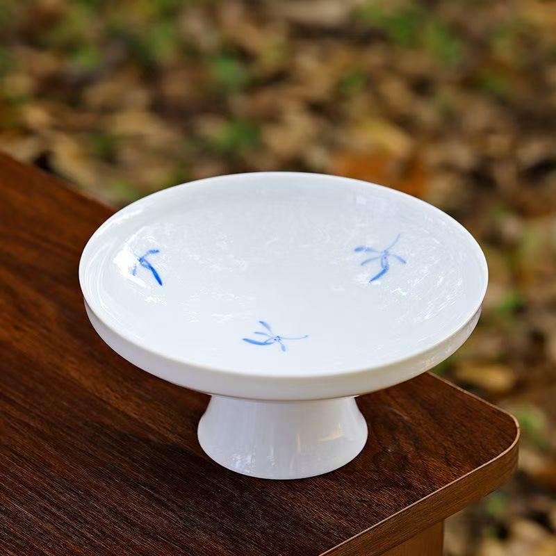 

Креативная расписанная вручную орхидея фаленопсис, художественная чайная тарелка с лепестками хризантемы, керамическая тарелка для фруктов, подставка для конфет и торта, корзина