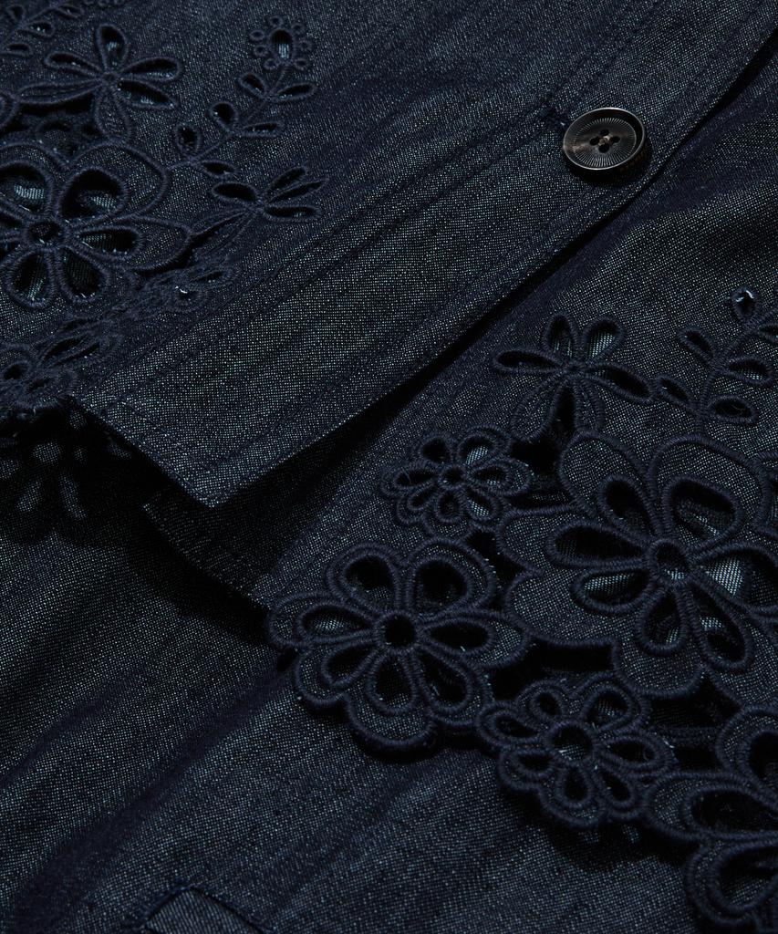 Penfield Laser Cutting Embroidery Skirt Indigo_Fs2Ws43F