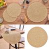 Minimalists Rose Cutout Linen Placemat Biodegradable Materials Heat Protective for Home and Restaurant Use Round