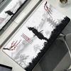 Tappetino Mouse Samurai Bianco Nero Tastiera Meccanica Gaming Tappetino Scrivania Accessori PC Tappetino Mouse Gamer XXL Tappeto Ufficio Tappetini Estesi