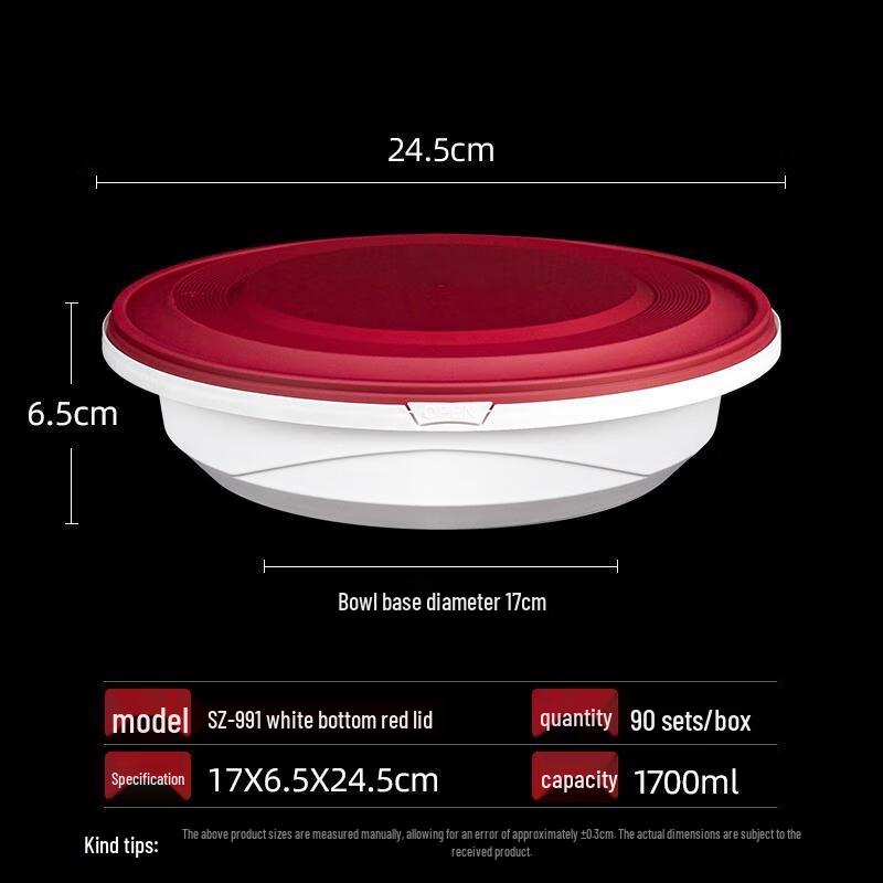 HANDUNYOU Disposable Plastic Food Containers with Lids