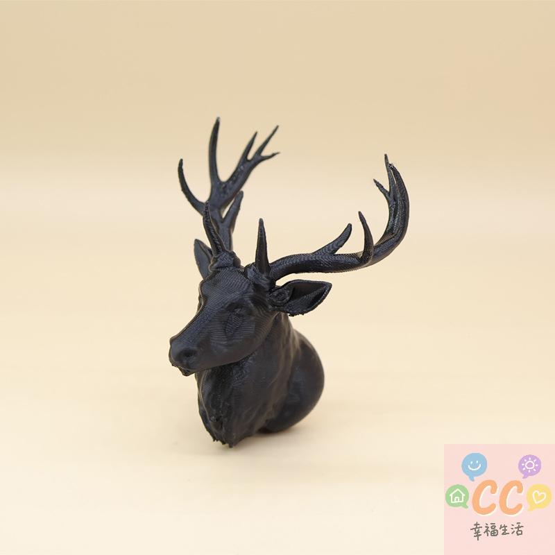 Christmas Miniature Deer Head Wall Decoration for 1/12 Dollhouse