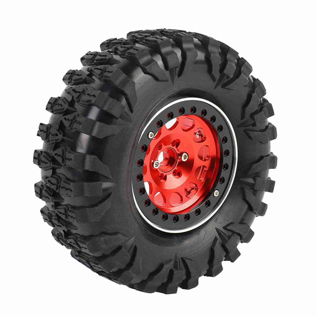4pcs RC Crawler Rubber Tire Metal Wheel Hub Accessory Fit for 1 10 RC Car 2.2 Inch