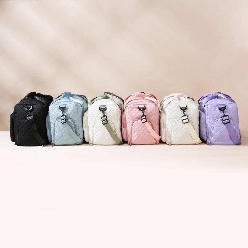 Large Capacity Diamond Standard Waterproof Oxford Travel Bag Functional Solid Partition Bag