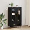 Highboard in Black Oak Look 69.5 x 31 x 115 cm