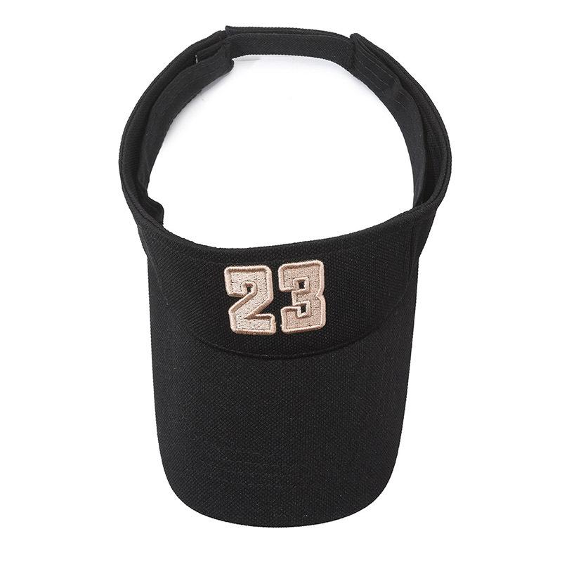 Men Women Summer Embroidery Digital Empty Top Hat Sunscreen Sunshade Cap