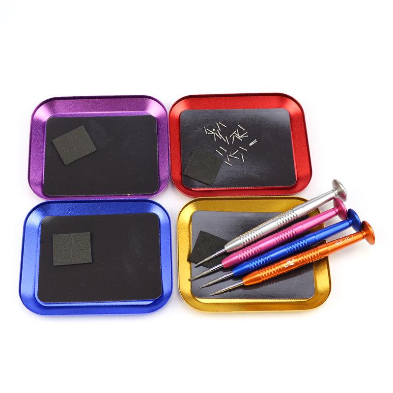 

Лоток для хранения винтов из алюминиевого сплава Винтовые пластины с магнитной силой фиолетовый