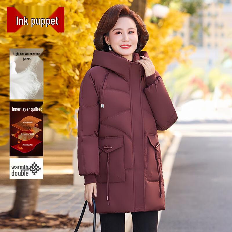 

MoOu Women s Mid-length Winter Padded Jacket XL