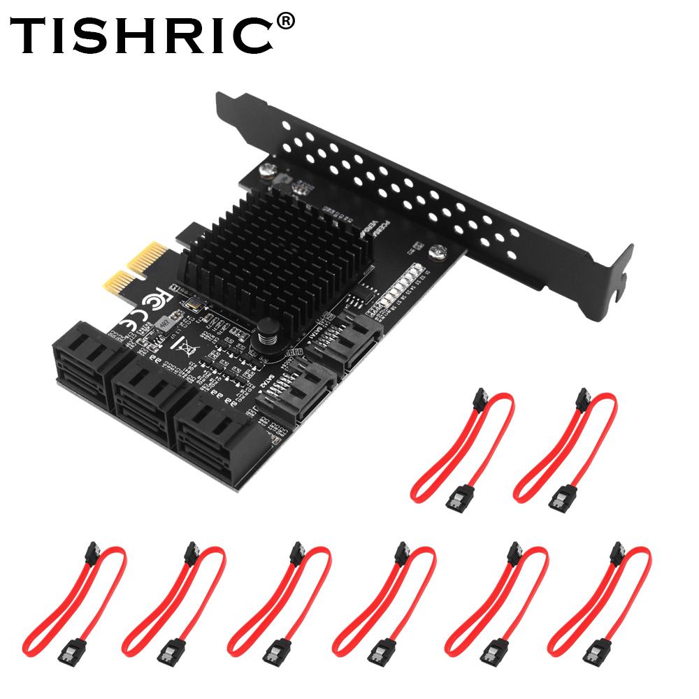 PCIE SATA Erweiterungskarte PCI-E 1X auf 2-20 Ports SATA3.0 Adapter PCI E SATAIII Controller PCI Express Multiplikator mit SATA-Kabeln