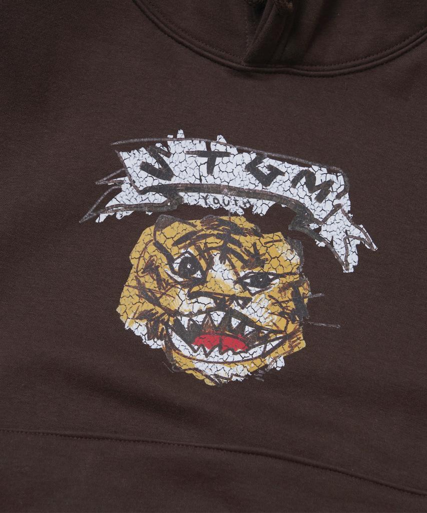 [Stgm Youth] Tiger Crop Hoodie Brn