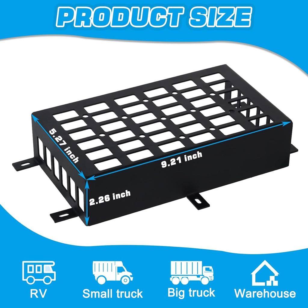 Universal Metal Car Storage Box with Small Cargo Molle Panel Frame Storage System for and Home Black Pockets, Cars, Trucks, RVs, Boats, Storage,