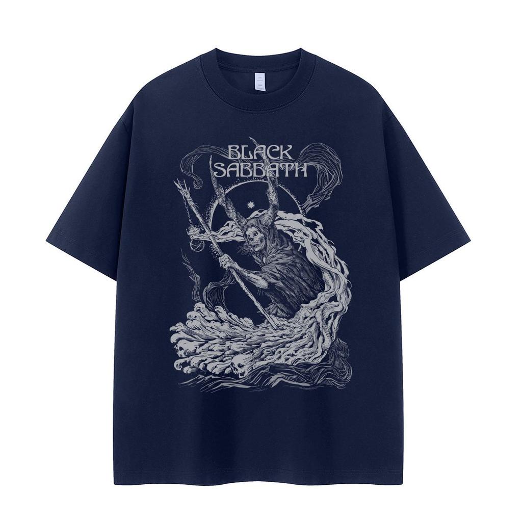 Black Sabbath Black Sabbath The Niche Design Feeling Rock Band Vintage American Street Men's and Women's Short Sleeve T-shirt