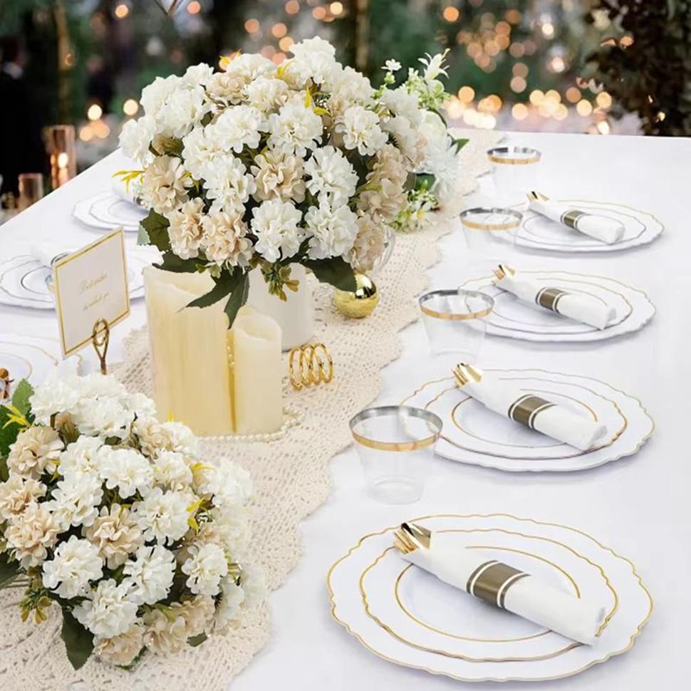 Artificial Flowers Silk Hydrangea Hot Sale Wedding Bridal Bouquets Home Holiday Outdoor Garden Bonsai Gifts Boxes Festival Decor