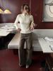 2026 Autumn/Winter Women's Slimming Retro Knit Sweater Top
