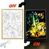 Attack On Titan Anime Figure Light Painting Photo Frame Levi Mikasa Action Collection Led Night Light Christmas 2024 Kids Gifts
