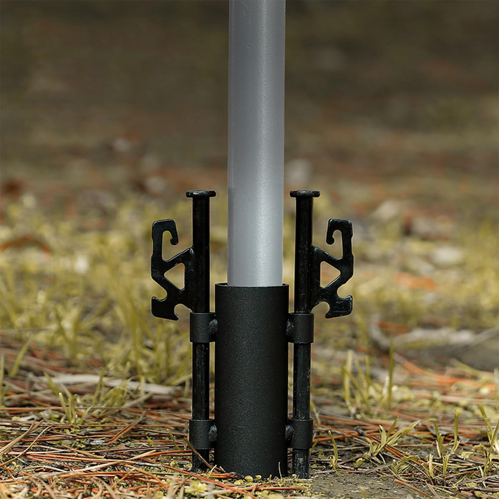 

2Pcs Camping Stakes with Rod Fixed 30cm With Holder