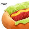 Gemütliche Indoor-Katzenhöhle Hot Dog Bett, Niedliche Kuschelhöhle mit Abnehmbarem Waschbarem Polster, Lustiges Warmes Schlafbett für Kätzchen, Brötchen-Plüsch, Kleine Hunde, Katzen, Weiches Haustier