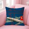 SSwissair Cushion Cover Pillow Case Soft Friendly Fabric  Concealed Zipper