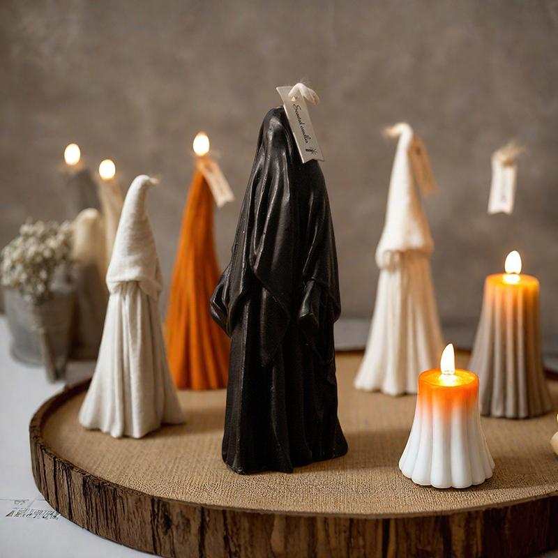 1PC Fragrance Candle Home Decorations Ghost Scented Candles Creative Solid Colors Ins Multiple Options Available