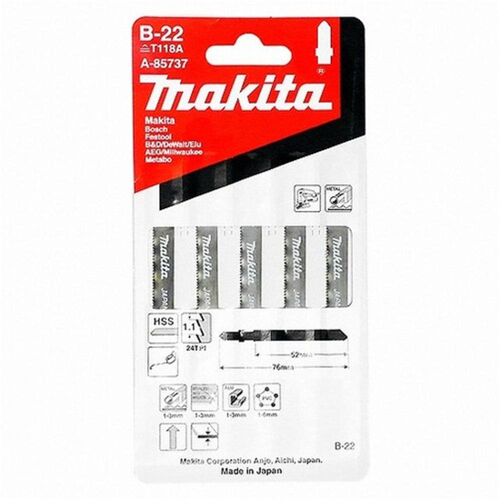 

Makida A 85737 Полотно для лобзика [Тонкий металл B 22 5 шт.]