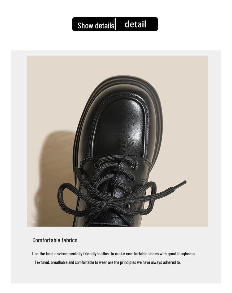 Women's Platform Lace-Up Loafers - Spring 2024, Hidden Heel 8.5CM, Chunky and Thick Sole.