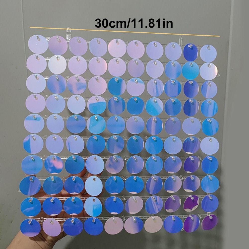 New Glitter Sequin Backdrop Silver Gold Round Sequin Panel Wall Decor PET Photo Backdrop Wedding