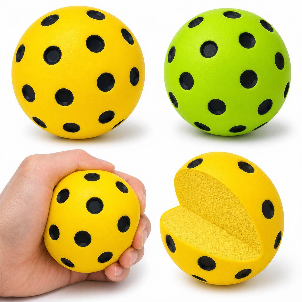High Bounce Anti-stress Squeeze Pickleball Balls PU Foam Quiets Bounce Ball Fidget Toy