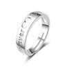 Classic Couple Ring Heart Shaped Zirconium Pair Ring Small Design Wedding Opening Ring for Men and Women