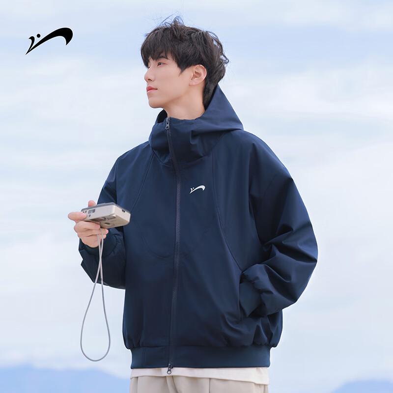 

Guirenniao Men s Double Zipper Hooded Casual Jacket M