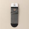5/10 Pairs Casual Autumn Winter Embroidered Socks for Women Cute Cartoon Bear Mid Calf Socks Academic Style Striped Sweat Absorbing Cotton Socks