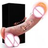 Dildo Vibrador con Cable Súper Realista Calentamiento Vibrador Telescópico Dildo Grande Masturbación Vaginal Femenina Ventosa Pene Pene Anal Juguete Sexual para Adultos 18+
