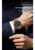 POEDAGAR Bai Da Qie Multifunctional Men's Sports Quartz Watch - Leather Strap, Stopwatch, Waterproof 921