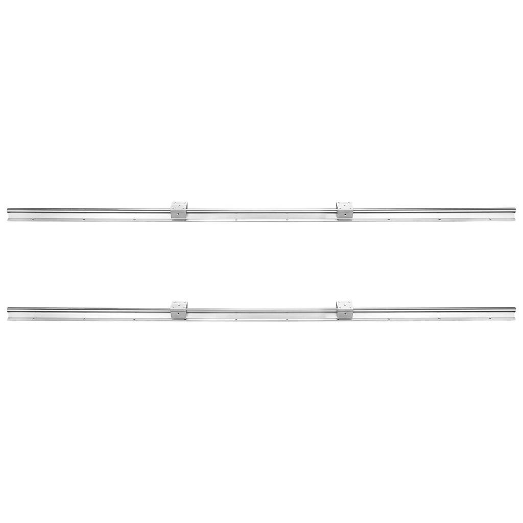 Zestaw szyn prowadnic liniowych, SBR20 1500mm, 2 SZT 59 cali/1500 mm szyn prowadnic SBR20 i 4 SZT bloków ślizgowych SBR20UU, Zestaw szyn liniowych i łożysk do zautomatyzowanych