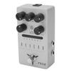 Silver Electric Guitar Effect Pedal Stereophonic 7 Classic Reverberation End Toning Hold Guitar Effect Pedal DC9V