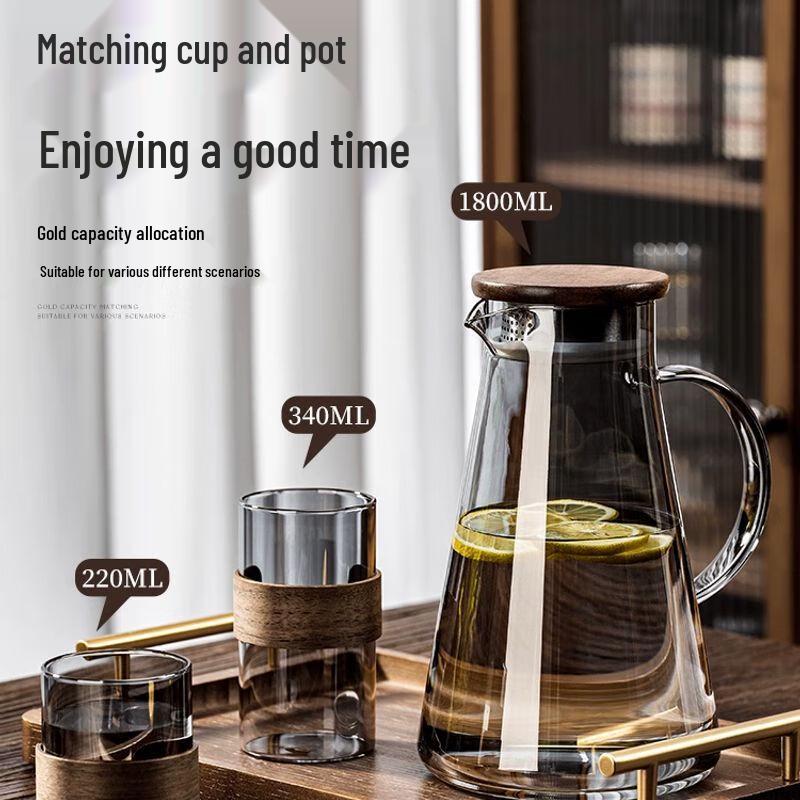 New Chinese Style High-Temp Glass Tea & Water Cup Set