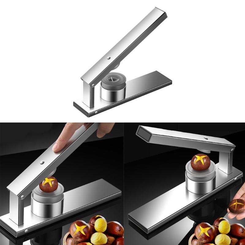 Durability 304 Stainless Steel Chestnut Opener Press Type Effortless Single Hand Use And Corrosion Resistance