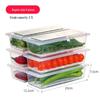 Plastic Japanese-Style Fresh-Keeping Box with Lid for Refrigerator Storage