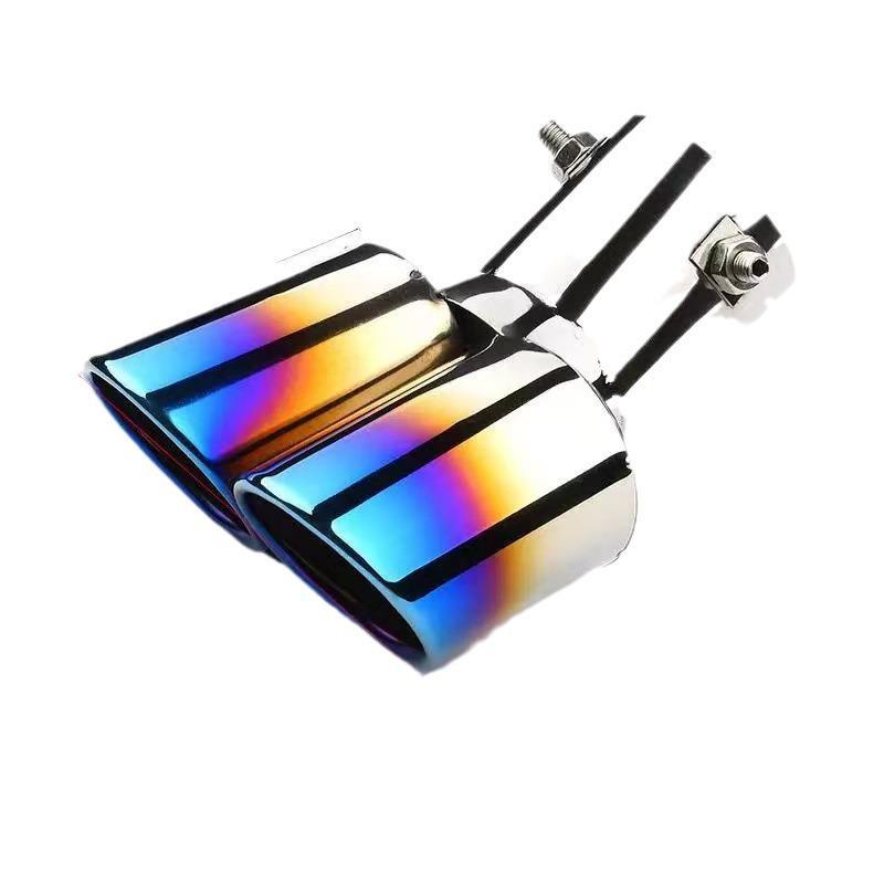 Stainless Steel Muffler Exhaust Cover for Car Tail Throat Modification - Single/Double Exhaust Pipe Decoration