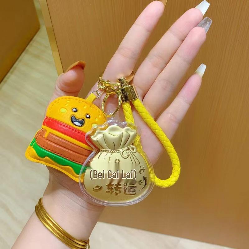 Shuibei 999 Pure Gold Good Luck Keychain: Wealth-Attracting Charm Gift for Partner