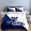 "Zebra Design with MSV Duisburg Logo" Print Bedding Set Duvet Cover Pillowcases (1* Duvet Cover 2* Pillowcases Do Not Include Comforter)